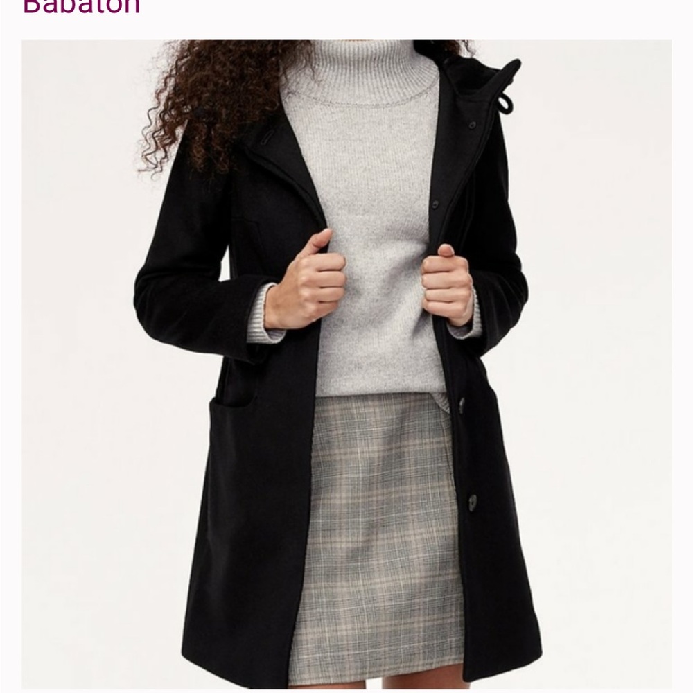 Aritzia Babaton Pearce Wool Coat in black